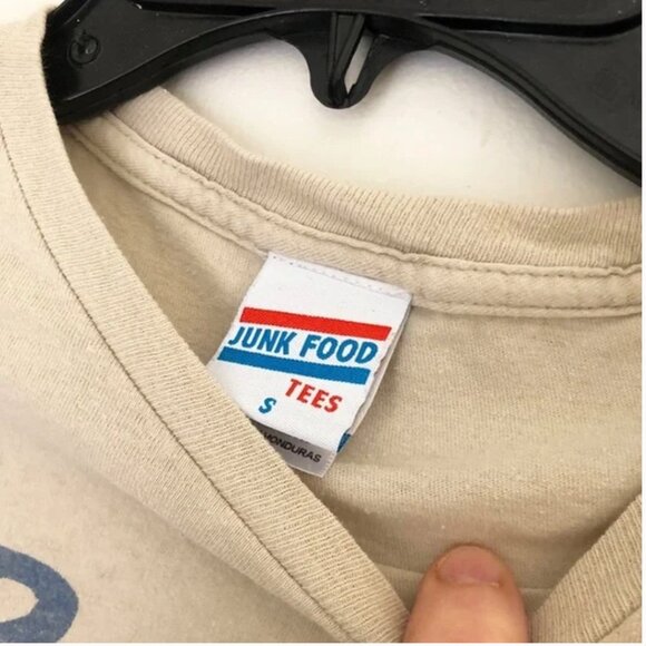 Junk Food Clothing Cream and Blue Graphic Tee - Picture 4 of 7